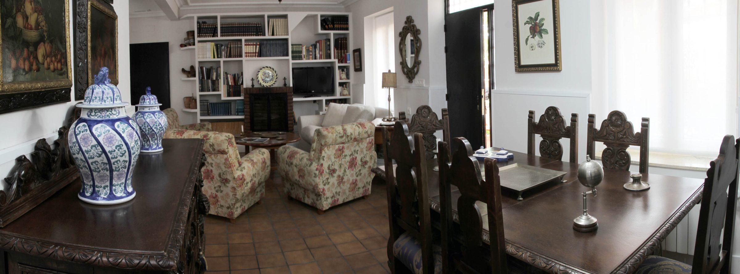 Casa El Villar — vista exterior con piscina y jardín, Brazatortas